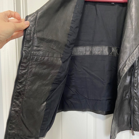 Bod and Christensen Leather Moto Jacket - Picture 6 of 15